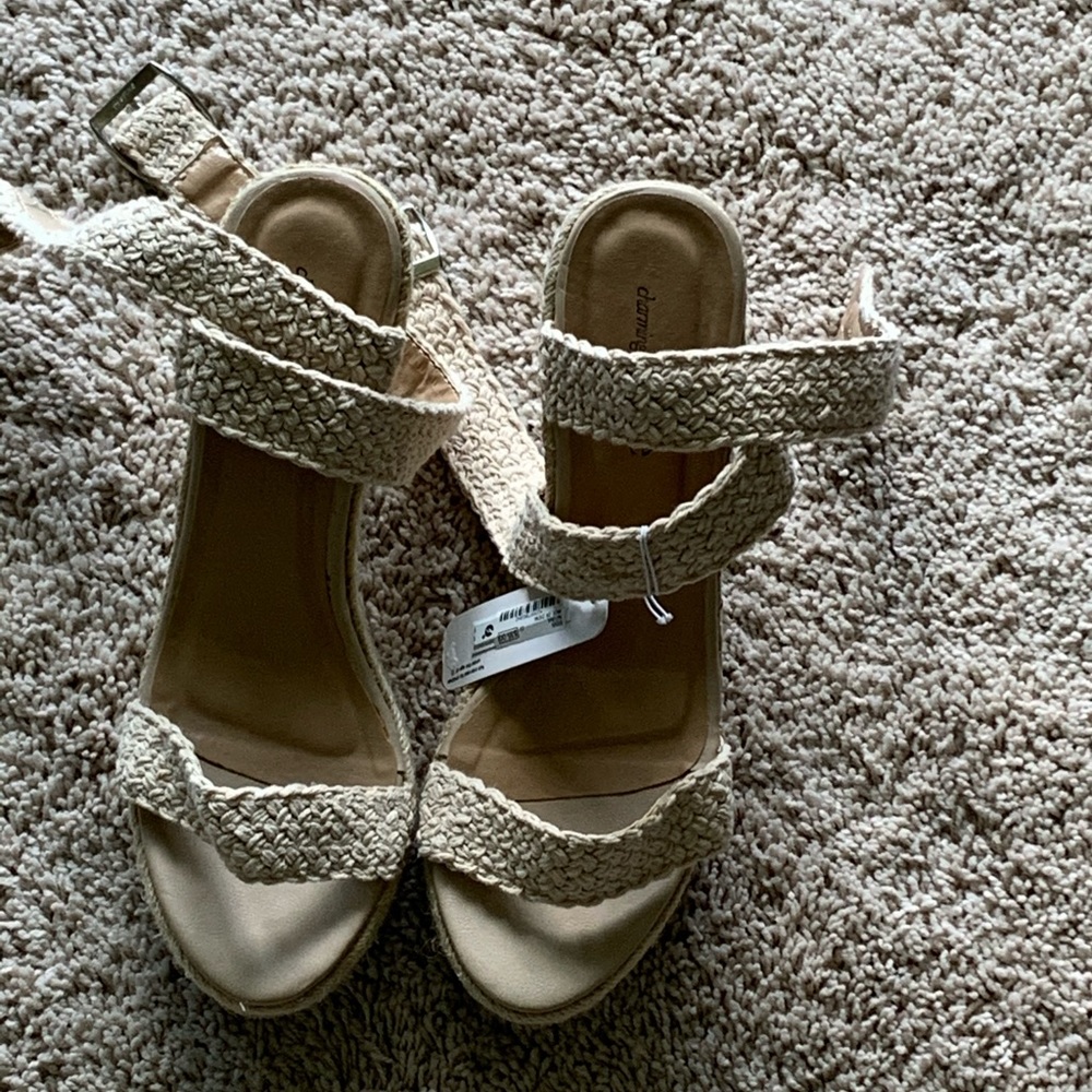 NWT Strappy Wedges